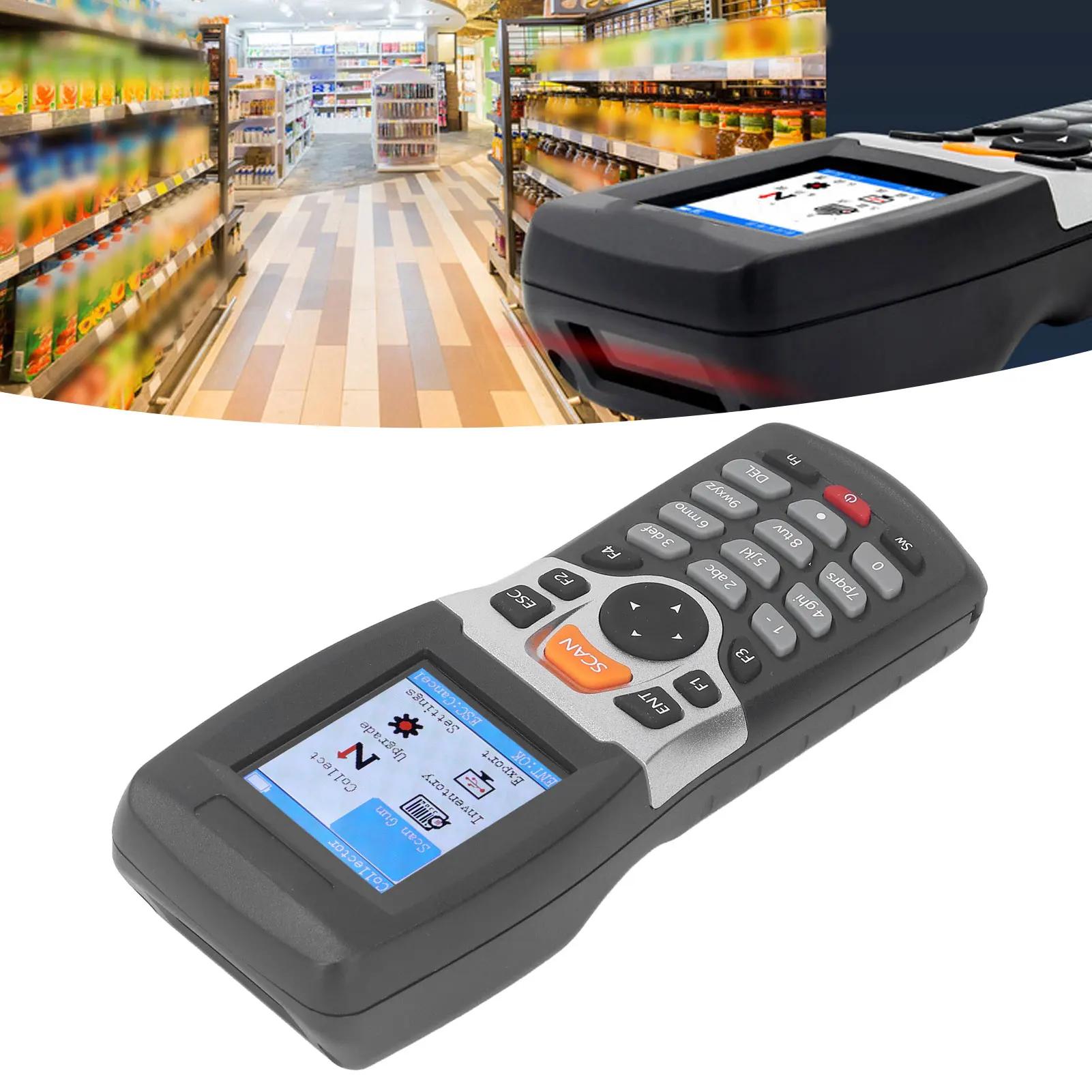Scanner Inventario Bar Scanner Codici a Barre Wireless 1D 2.4GHZ Schermo a Colori da 2,2 Pollici Scanner Portatile per Inventario nero