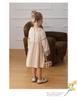 Autumn 2026 Forest-Style Ruffled Lace Collar Embroidered Girls' Dress with Puff Sleeves in Cotton Linen