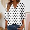 Womens 3/4 Length Sleeve Tunic Tops Casual V Neck Shirts Business Work Blouses