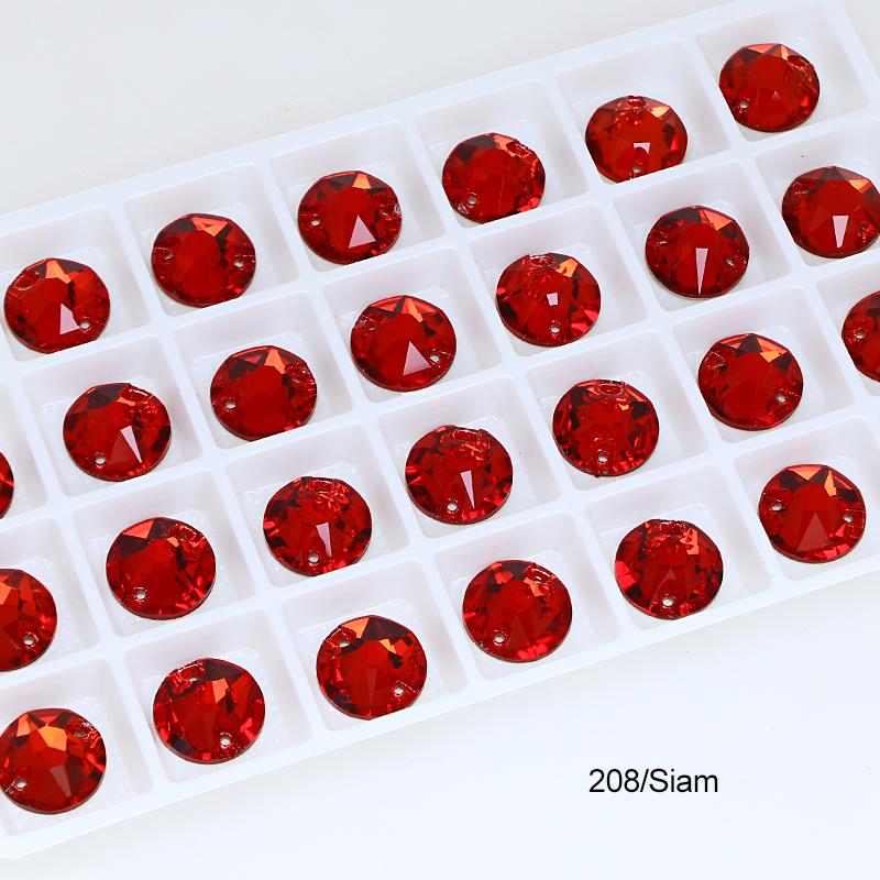 Dongzhou Round Flatback Glass Rhinestone Sew on Crystal Loose Crystal Beads Garment Sewable Rhinestone Diy Accessories