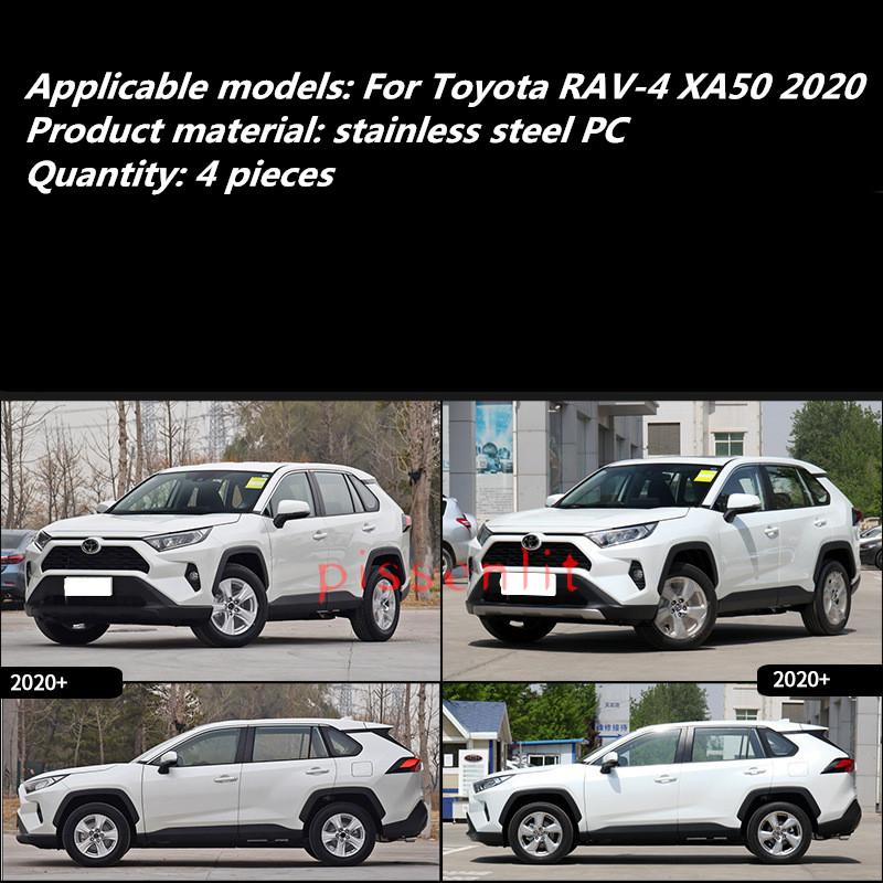 Für Toyota RAV-4 XA50 2020 Zubehör Fenster Regenschutz Seiten Chrom Fensterleisten Blenden Regenschutz Tür Windabweiser
