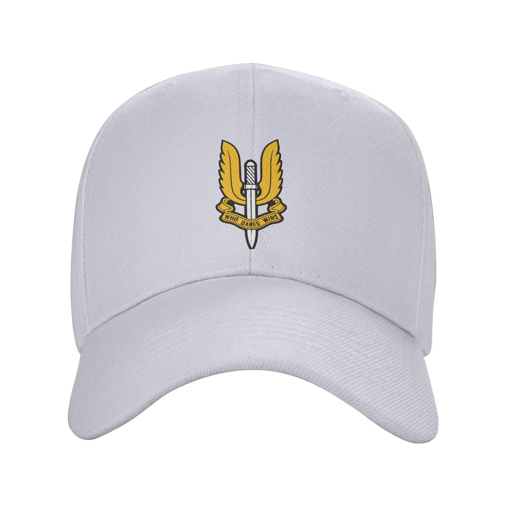 Modna czapka z daszkiem SAS WHO DARES WINS z zakrzywionym daszkiem, czapki na zakupy i randki dla unisex