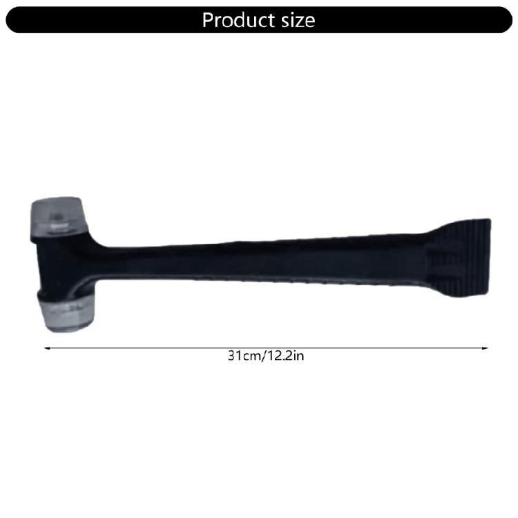 Double Face Tap Rubber Hammer Multifunctional Glazing Window Beads Hammer with Crowbars Rubber Mallets Hammer Hand Tool