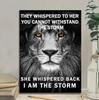 Retro Lion of Judah Canvas Poster - Motivational Wall Art for Home & Office