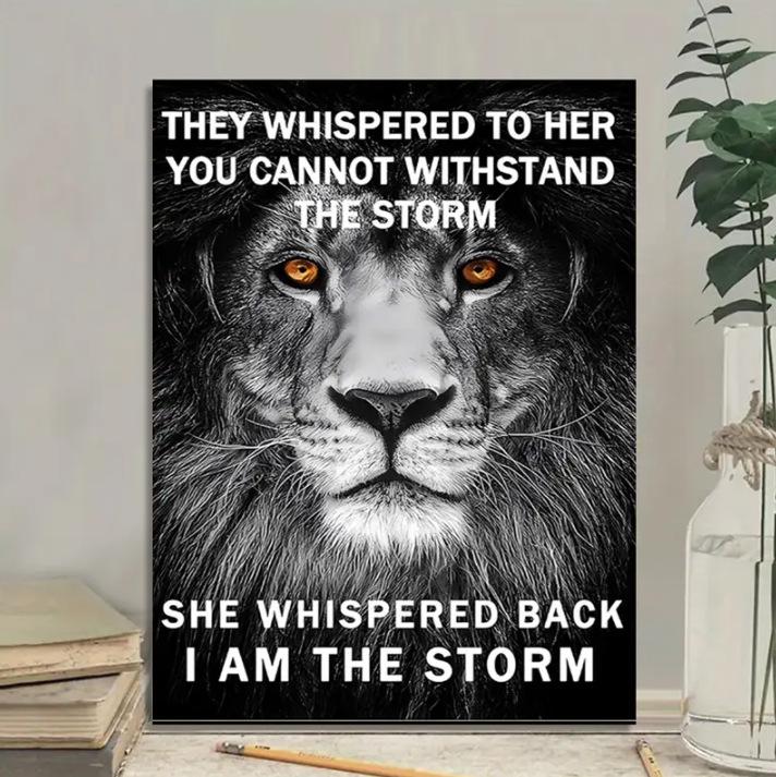 Retro Lion of Judah Canvas Poster - Motivational Wall Art for Home & Office