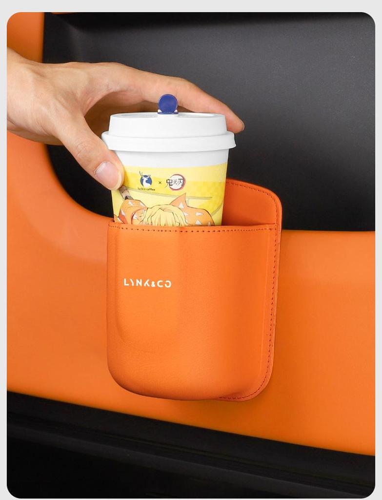 Compatible with Lynk & Co Models - Car Cup Holder, Phone Storage Box & Beverage Storage Bag.