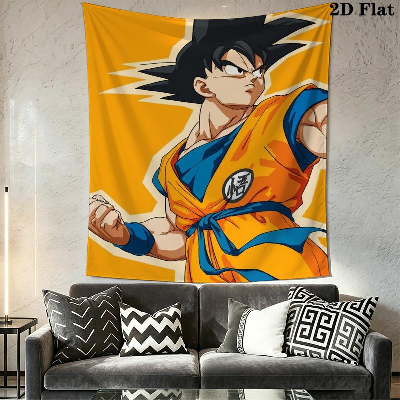 DRAGON BALL Wall Tapestry Aesthetic Wall Hanging Printed Fabric Blanket Decorative Tapestries for Bedroom Living Room Home Decor