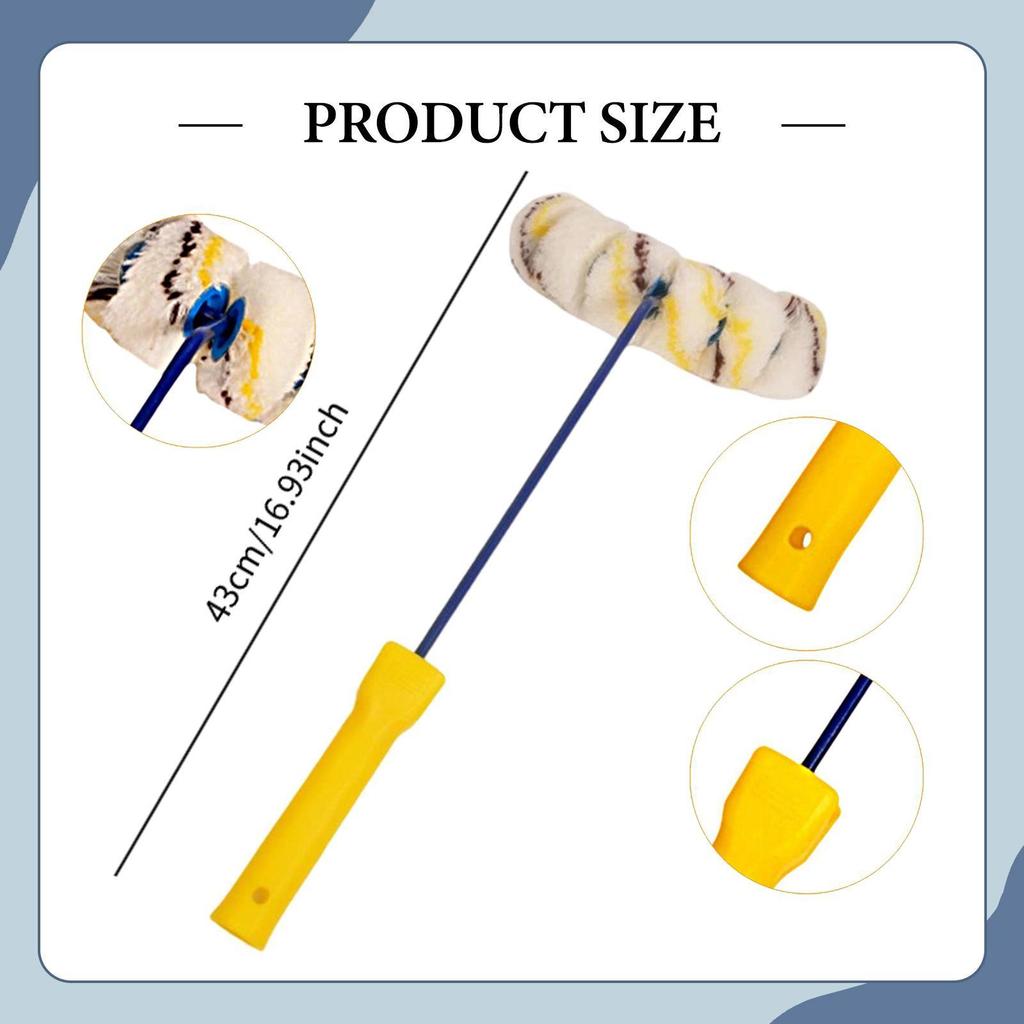 Rolo de Pintura para Tubos Ferramenta de Pintura para Espaços Apertados para Hastes Tubos de Gás Grades