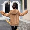 Women's Fuzzy Fleece Jacket Full Zip Up Hooded Sherpa Lined Coat Thick Warm Fall Winter Outerwear with Pockets