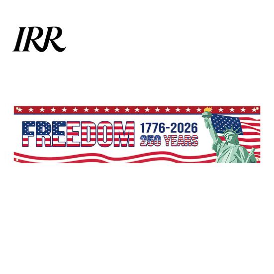 Independence Day Decor 250th Anniversary Banner 6.5x1.5ft 250 Years of Freedom American Patriotic Decoration 1776-2026 Outdoor Party USA Porch