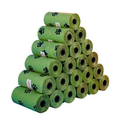 Bolsas biodegradables para excrementos de perros, bolsas de basura degradables para gatos, bolsas ecológicas para perros, EPI verde, sin perfume, suministro para mascotas más grueso