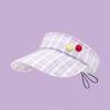Cap Top Empty Sunscreen Hat Grid Pattern Adjustable Uv Protection Color Multiple