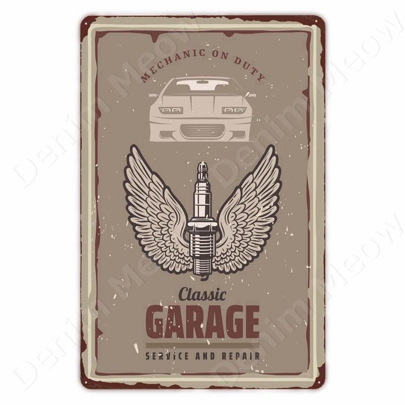 Vintage Metal Sign for Man Cave Garage, Classic Car, Gasoline Plaque Posters, Auto Repair Service, Tin Sign, Wall Decor