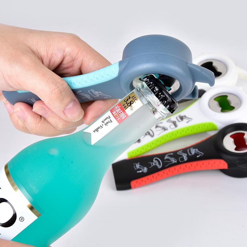 4 Stück Upgrade-Glasöffner, Multifunktions-Flaschenöffner, Korkenzieheröffner für schwache Hände, Arthritis, ältere Kinder