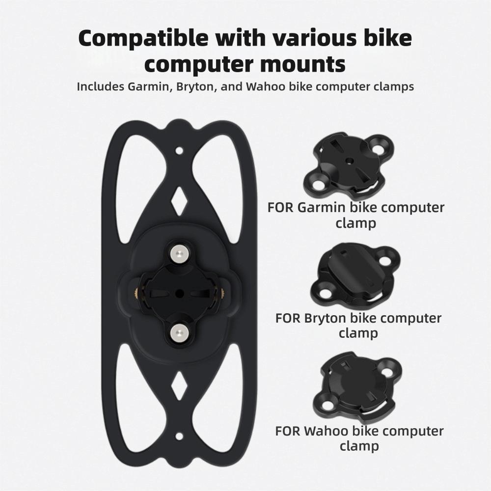 Shockproof Bike Phone Holder Stable Black Phone Holder Mount Quick Release for Wahoo/Garmin/Bryton Computer Mount Systems