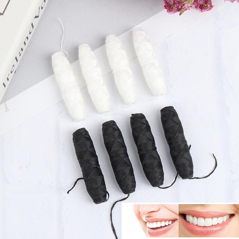 4 role 120 m biologicky odbouratelné zubní nitě bambusové uhlí Flossatural Silk pro péči o ústní dutinu