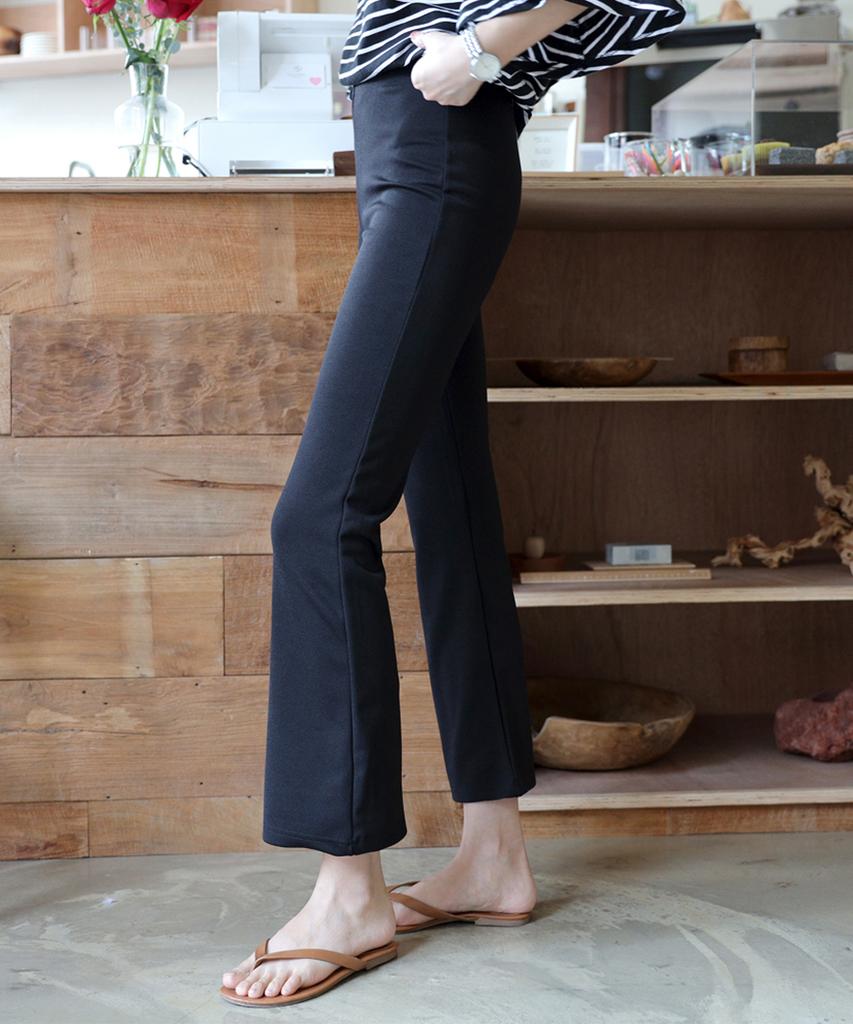 Ppaeppae Stretchy Four-Way Stretch Semi-Bootcut Leggings Slacks