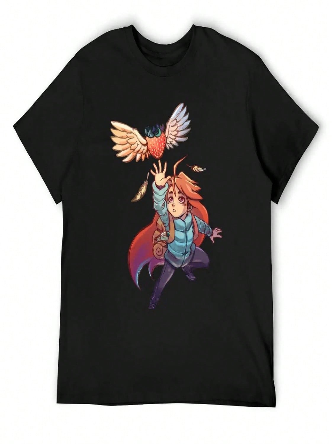 Madeline & Strawberry - Celeste T-Shirt Designer Shirts Graphics New Edition Graphic Shirts unisex Designer Clothes S разноцветный
