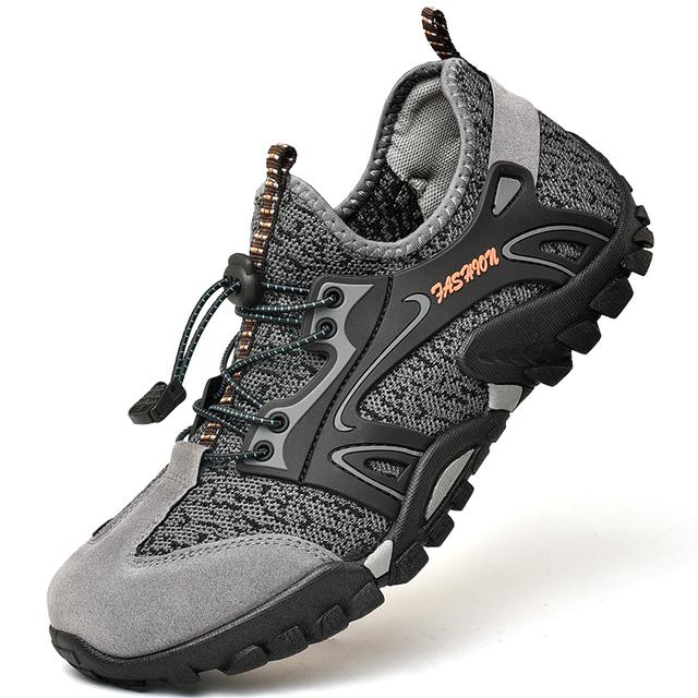 Oddychające buty do wody dla mężczyzn do wspinaczki, wędrówek, buty do chodzenia po rzece, męskie buty outdoorowe do biegania, trampki barefoot