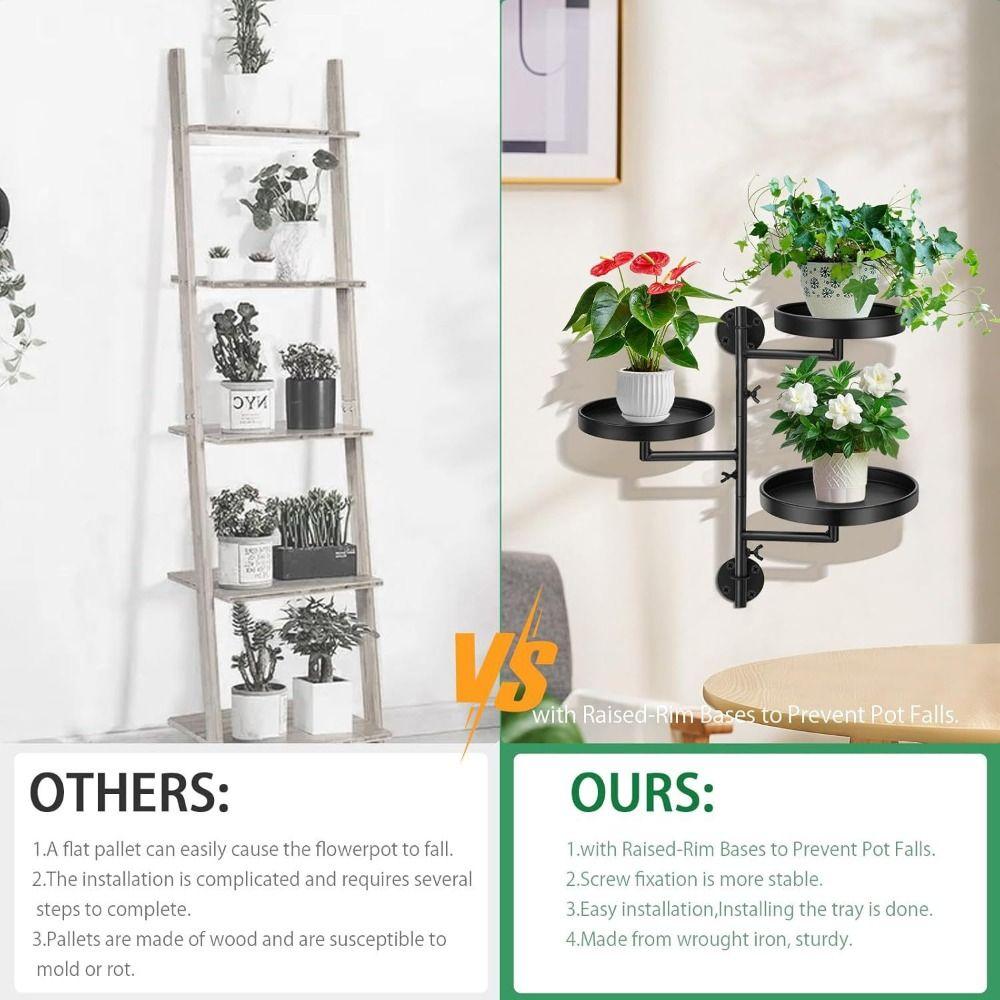 Waterproof Rotating Window Plant Stand Green Plant Potted Wall Plant Support  Living Room