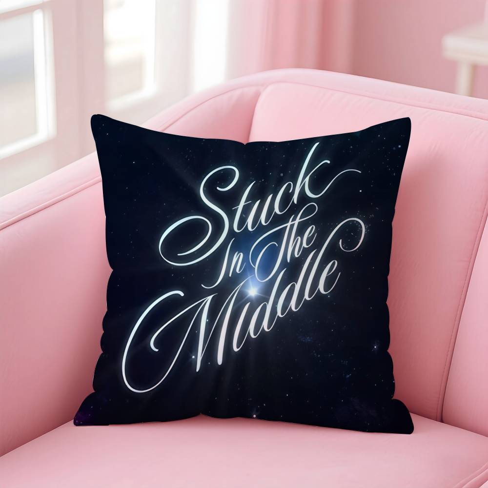 Cool KPOP B-BABYMONSTER Povlak na polštář Proti roztočům Neviditelný zip hedvábný krátký plyš Potah na polštář na pohovku