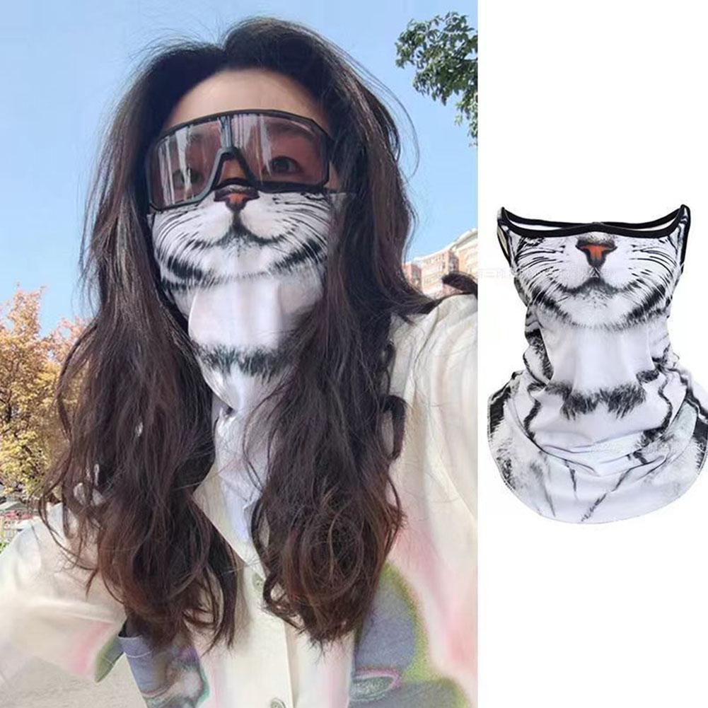 3D Cute Animal Balaclava Motorcycle Motocross Ski Snowboard Hat Helmet Liner Cat Dog Biker Neck Warmer Face Cap Cycling Headgear