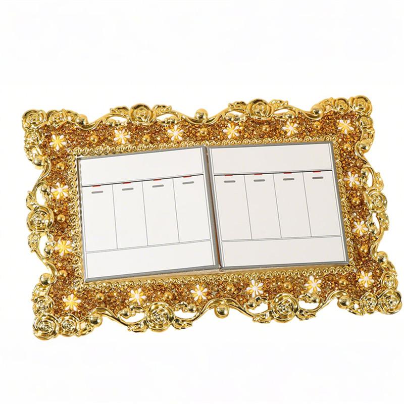 

1 шт. наклейки на выключатели в европейском стиле с золотой окантовкой и розовым рисунком, подходят для дома, спальни, гостиной, украшения на Хэллоуин и Рождество