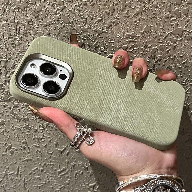 Flannel Leather Texture Case for iPhone 16 Pro Max & 15 Pro Max 14 Pro Max