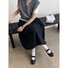 Black single shoes flat-soled French soft-soled grandma shoes versatile ballet Mary Jane shoes