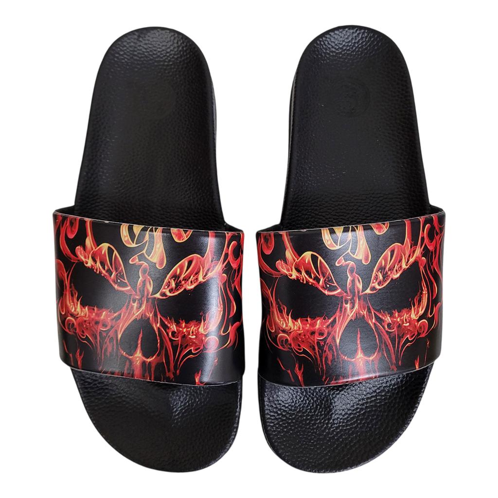 Spiral Direct Unisex Adult Skull Blast Sliders