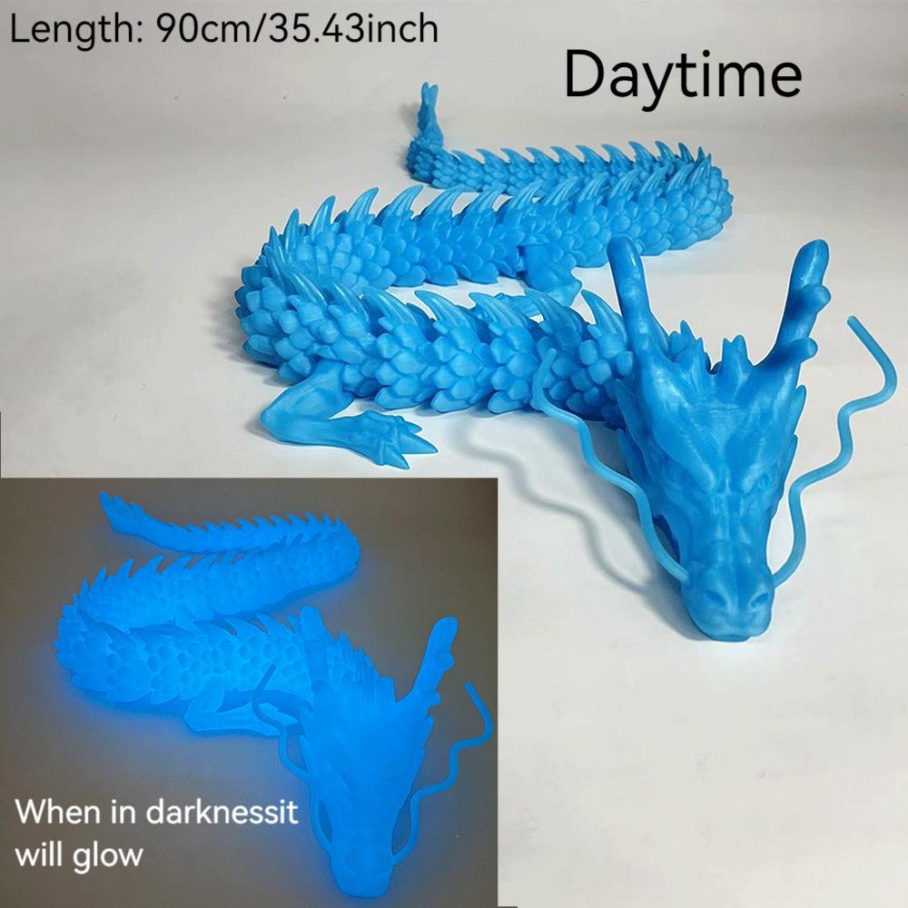 

90Cm New 3D Printed Dragon Full Body Joints That Can Move Home Furnishing And Decoration Figurines Desktop Ornament Children Toy 90cm