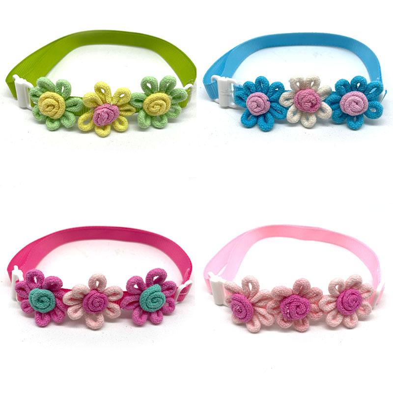 50/100pcs Cute Pet Dog Bow Tie Bright Color Flowers Pet Dog Puppy Bowties Neckties Dog Grooming Accessories Pet Products