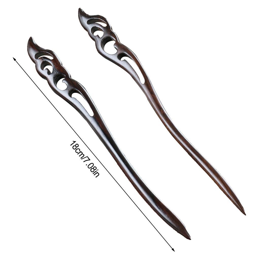 Haarstab Essstäbchen Ebenholz Seitenclip Chinesischer Stil Styling Kopfschmuck Chignon Nadel Dekorationen DIY Frauen Accessoires Haarnadel