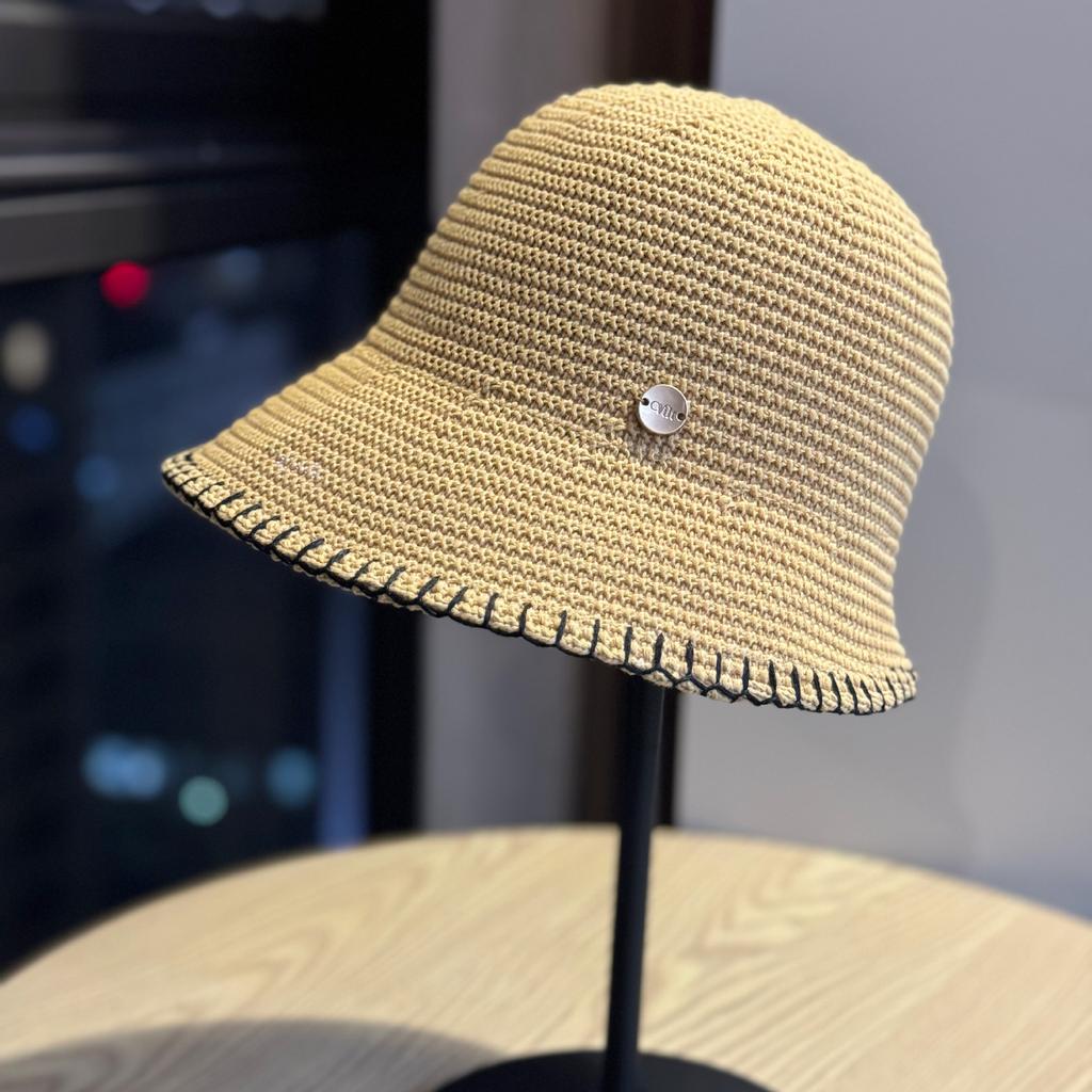 Korean-style solid color cotton fisherman hat for women, versatile for spring and summer, sun protection bucket hat, trendy bucket hat for outings
