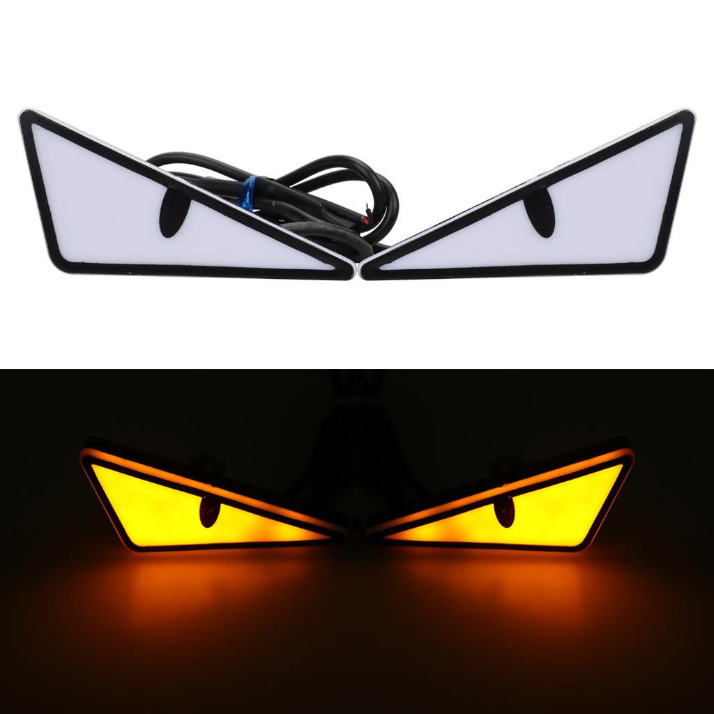 Car Back Flexible LED Window Expression Lights LED Strips Light Panel Car Windshield Display Devil's Eye Decorative Lamps USB Plug Lighting