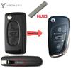 Yocasty Modified Remote Car Key Shell Flip Case For Citroen C2 C3 C4 C5 Berlingo For Peugeot 207 307 308 407 607 Hu83 Va2