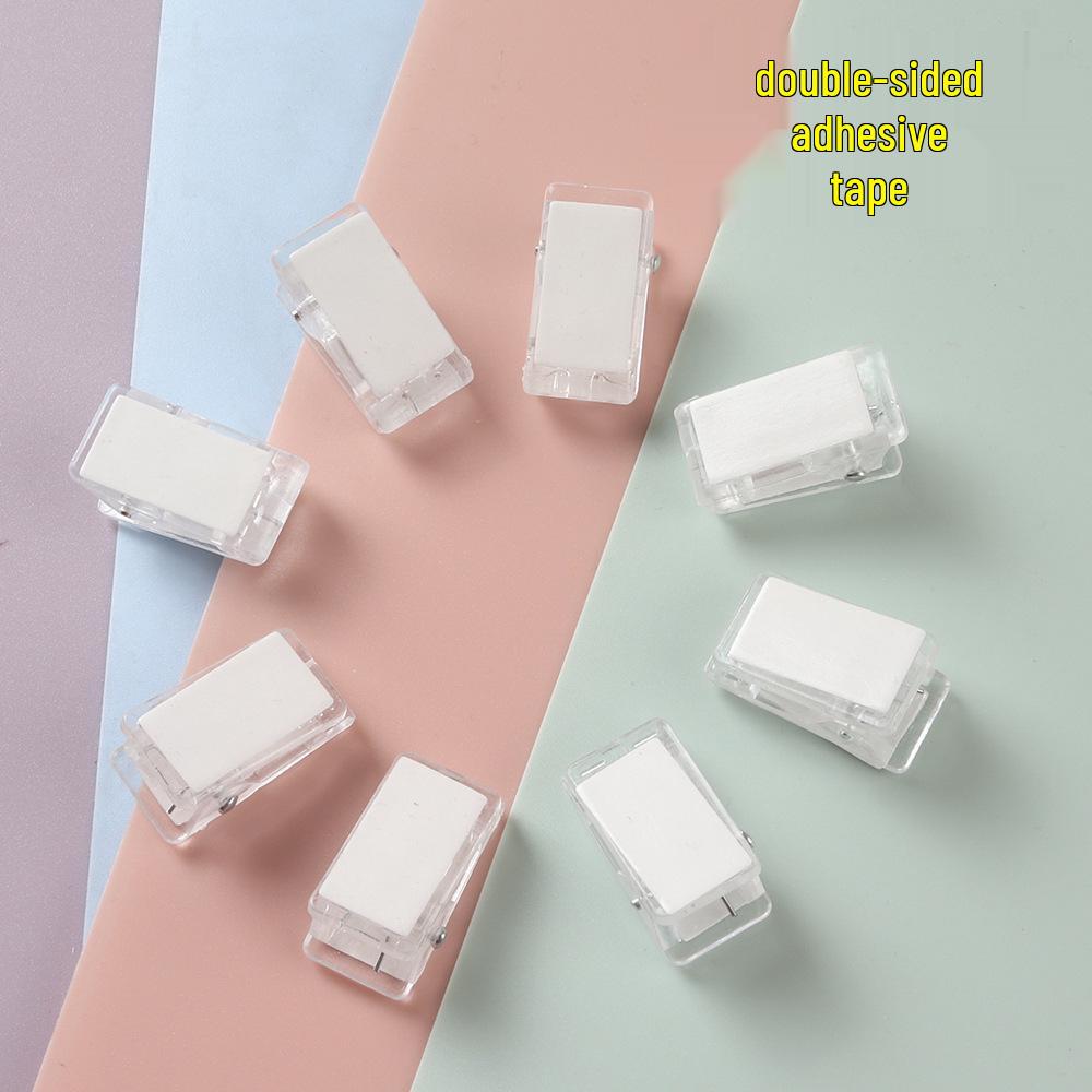 Clear Acrylic Double-Sided Adhesive Positioning and Photo Clips - Multi-functional Office and DIY Use