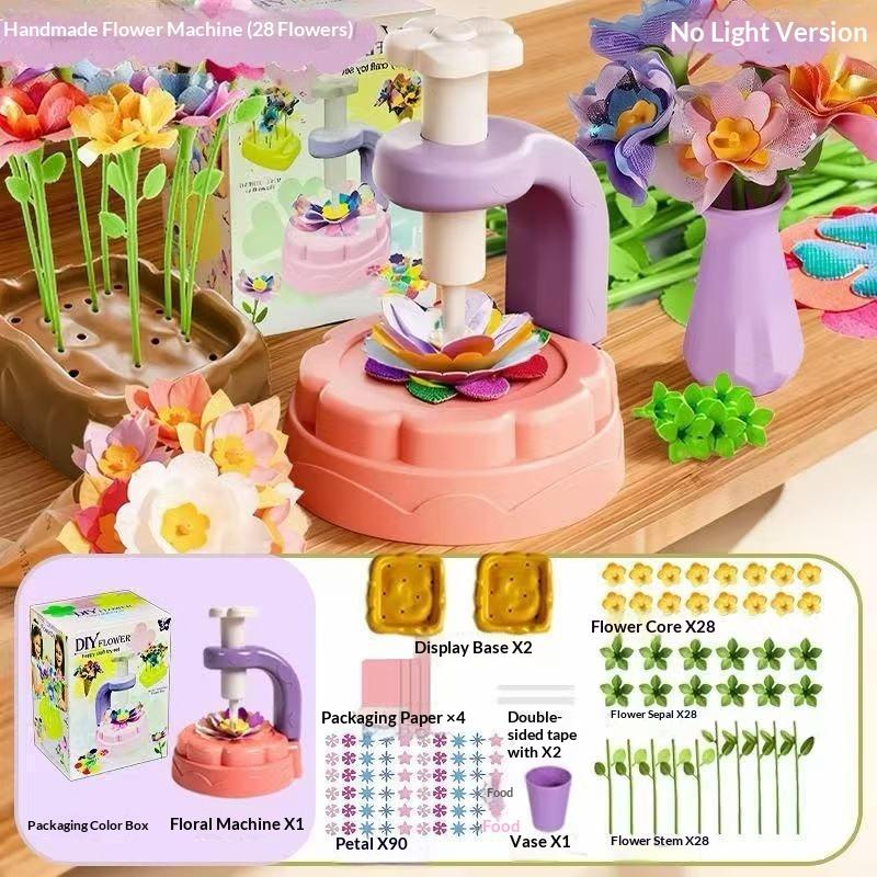 DIY Fabric Flower Bouquet Craft Kit Eco-Friendly Material Handmade Art Toy No Odor for Kids Home Art Project Festival Gift