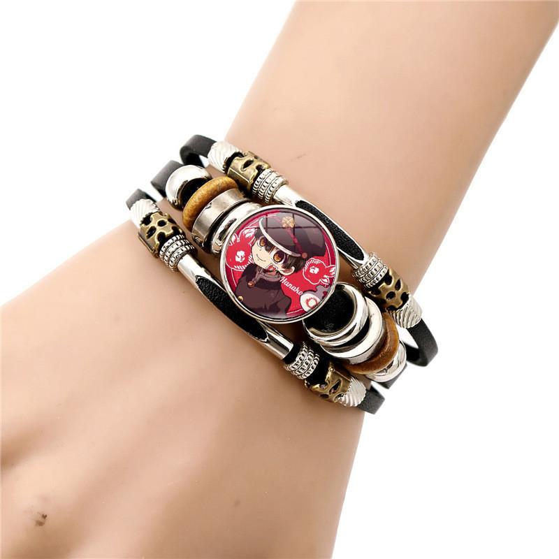 Trendy Vintage Punk Hanako-kun Anime Bracelet Multi-layer Glass Beaded Jewelry