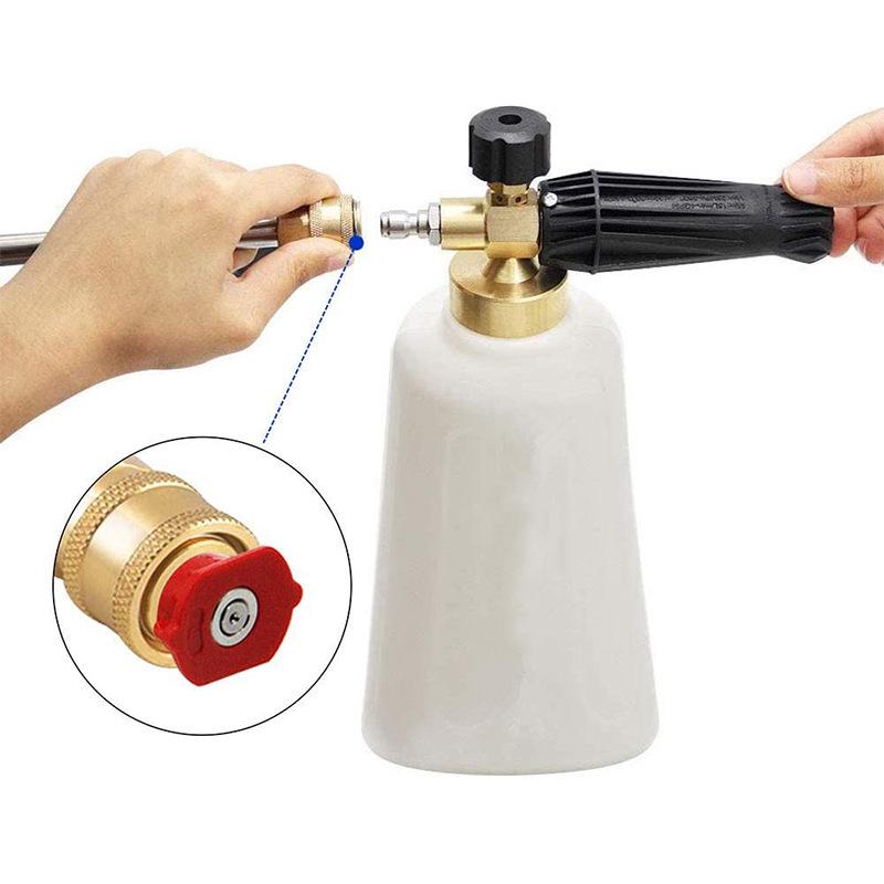 High-Pressure Adjustable Car Wash Foam Gun with Five-Color Nozzle