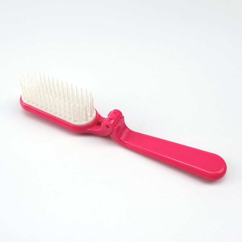 

Портативная складная мини-расческа двойного назначения для женщин – Мягкие зубчики для парикмахерских и массажных работ розы красного