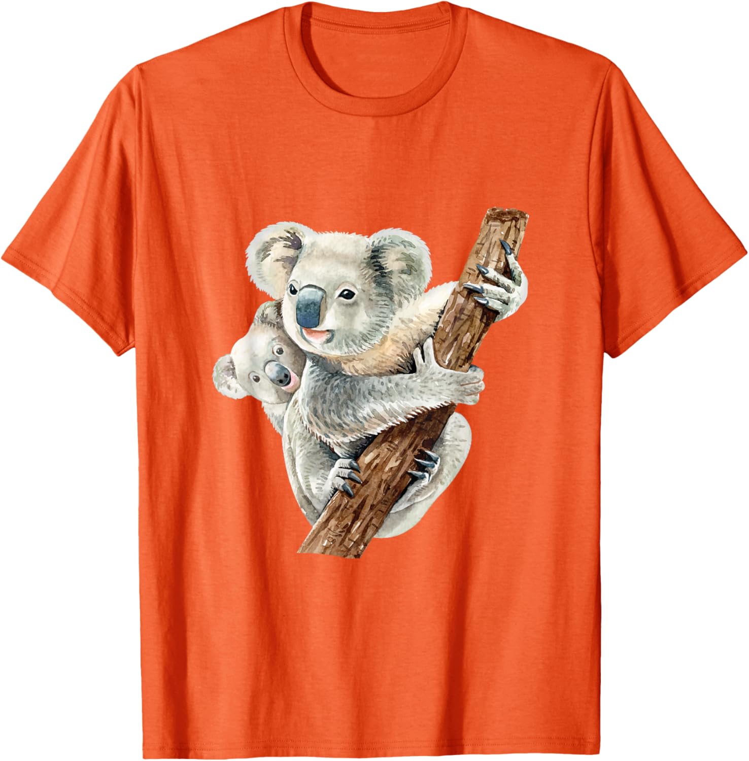 

Watercolor Koala Mom And Baby Graphic T Shirt Cute Wildlife Animal Print Tee Unisex Casual 4XL