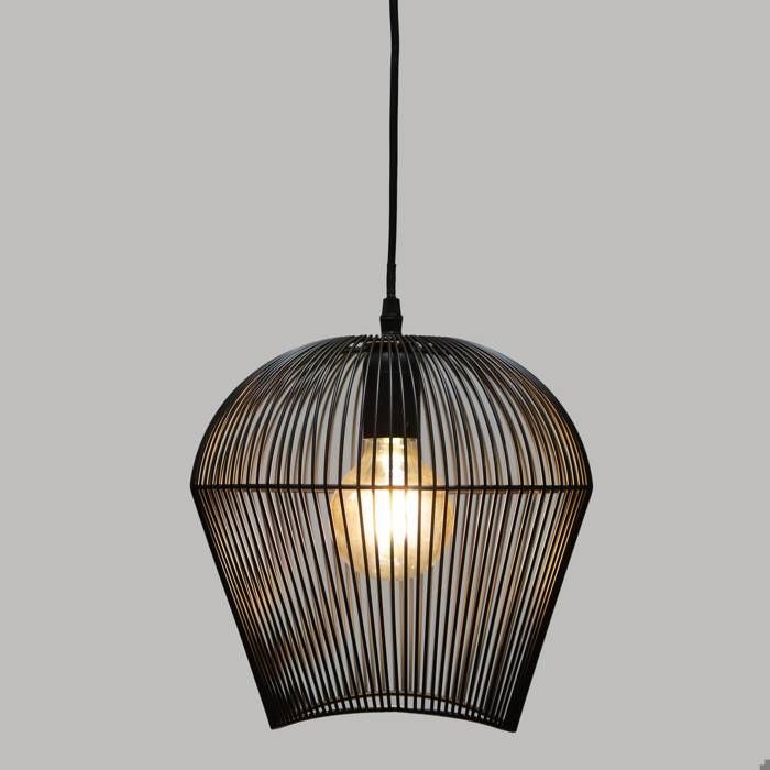 Suspension Filaire "Jena" Métal Noir D26cm - Atmosphera Createur D'interieur