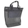 Mesh Beach Bag Quick Drying Mesh Shower Caddy Travel Toiletry Bag for Toys Pool Family Travel Vacation Dark Gray