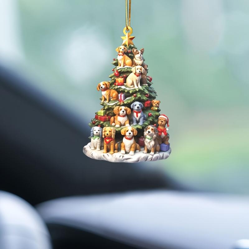 2D Acrylic Flat Printing Books Pendant Home Tree Window Hanging Decor Gift For Book Lovers Creative Book Christmas Tree Ornament