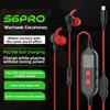 Game Earphone Sound Card With Microphone In Ear Corded Gaming Headphone Sound Equipment For Mobile Phone PC Desktop