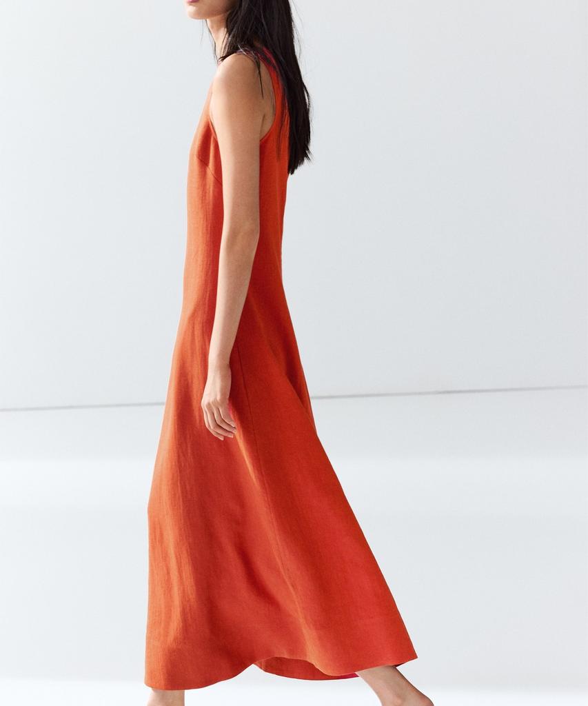 Masimodutti 100% Linen Halterneck Dress