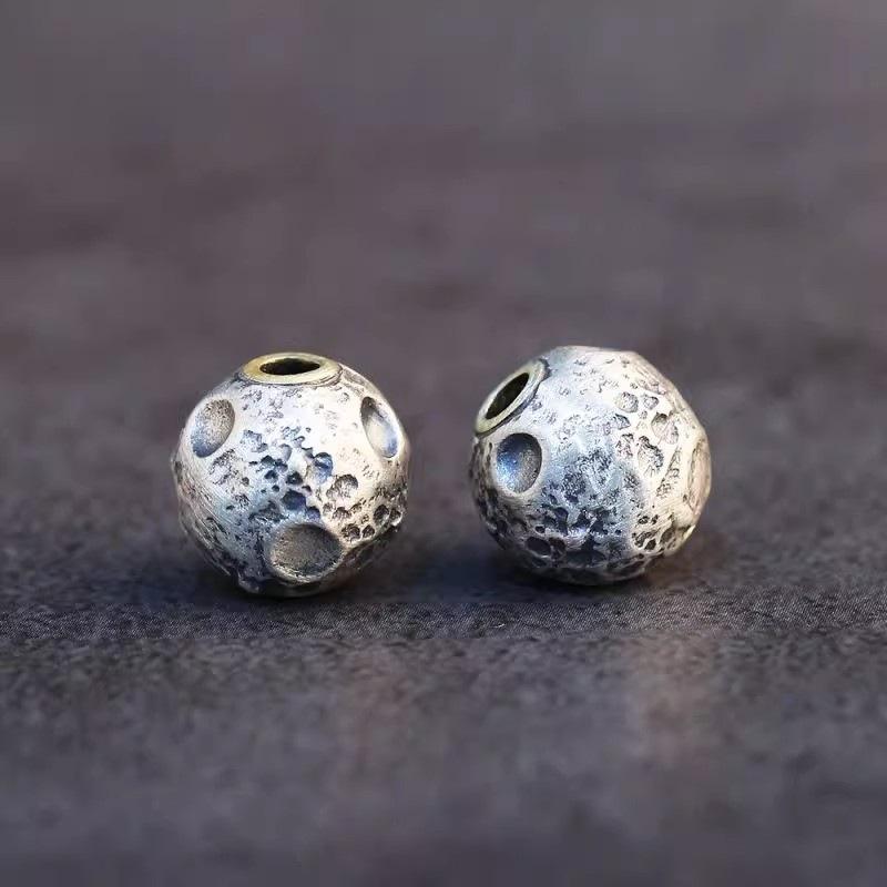 Retro Moon Spacer and Comet Beaded Prayer Beads - Wenwan Hand String Accessories 10.5mm естественный