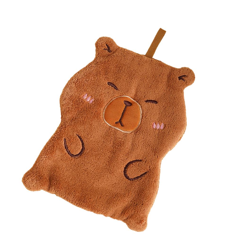 Niedliche Capybara-Muster Kinderhandtücher Mikrofaser Saugfähig Schnelltrocknend Hängende Waschlappen