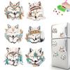 6Pcs Special Shape Diamond Painting Fridge Magnet White Fox Fridge Stickers Diamond Art Fridge Magnet for DIY Crafts Party Gift